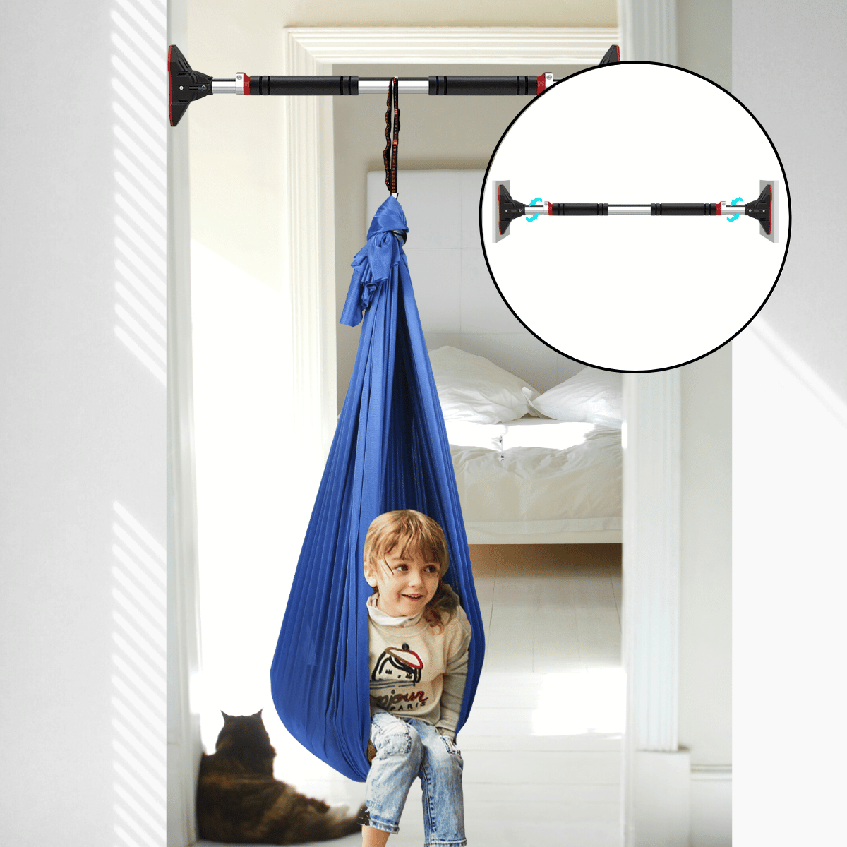SensoryEase™-No-Screw Adjustable Doorway Bar