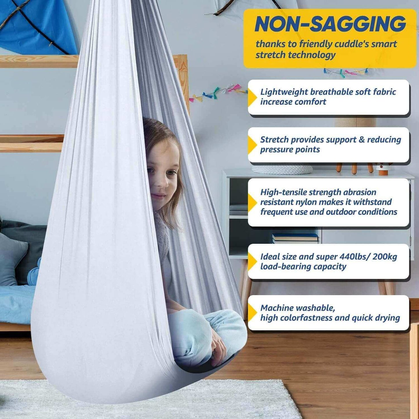 SensoryEase™ - Cozy and Stimulating outdoor/Indoor Sensory Swing